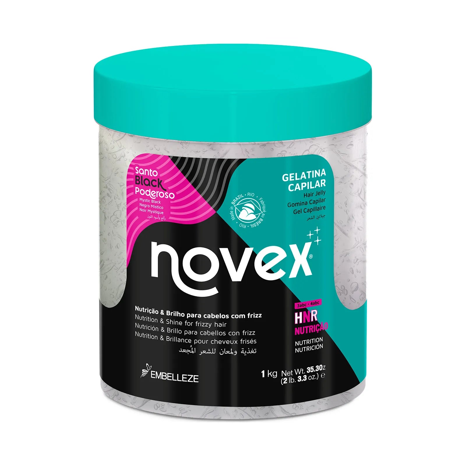 Gelatina Novex Santo Black 1kg.
