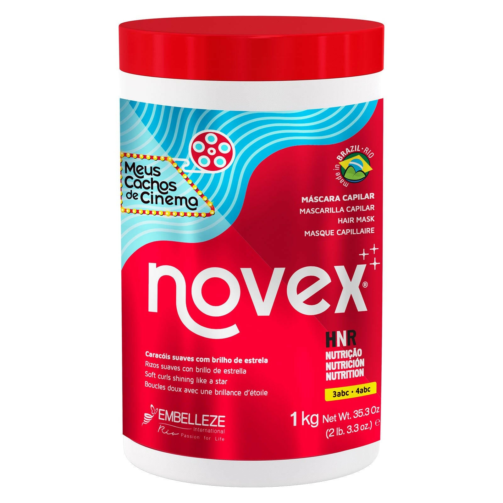Máscara Capilar Novex Meus Cachos de Cinema 1kg.