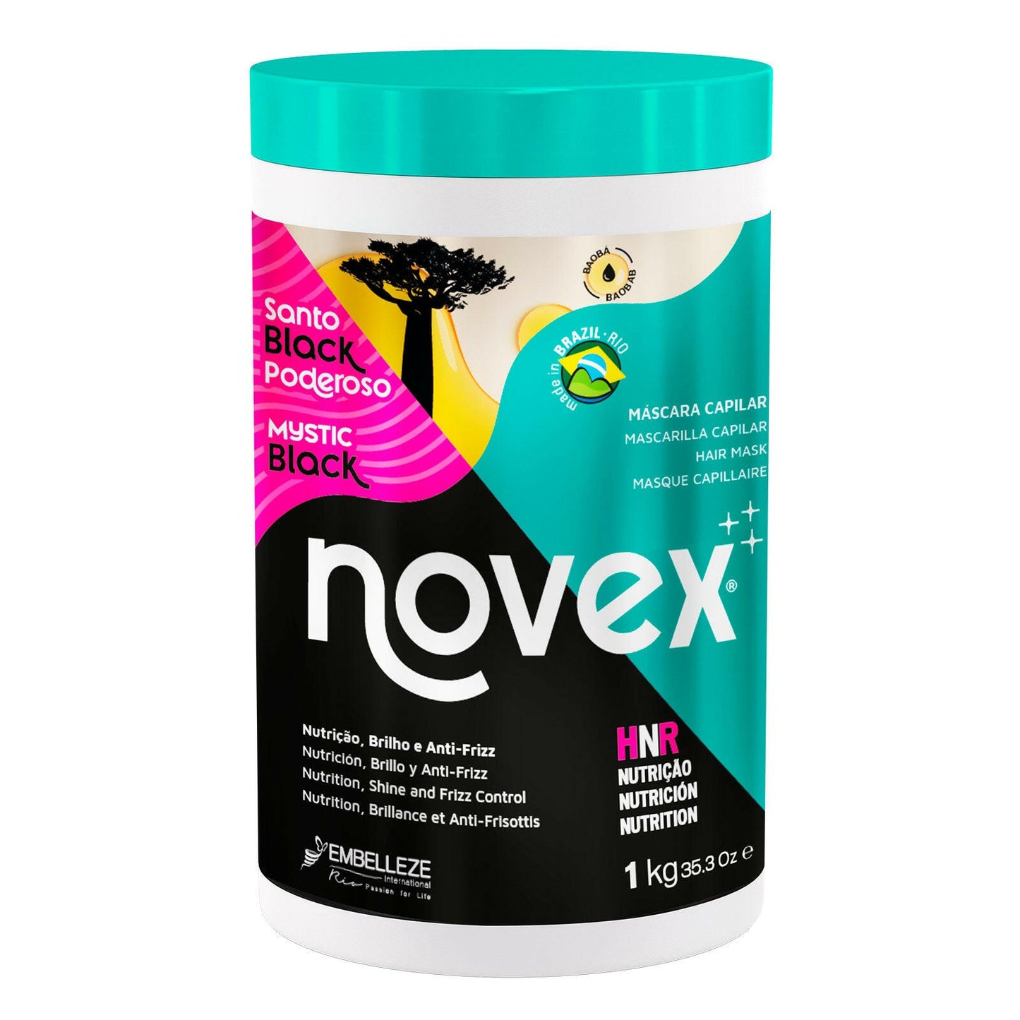 Máscara Capilar Novex Santo Black Poderoso 1kg.