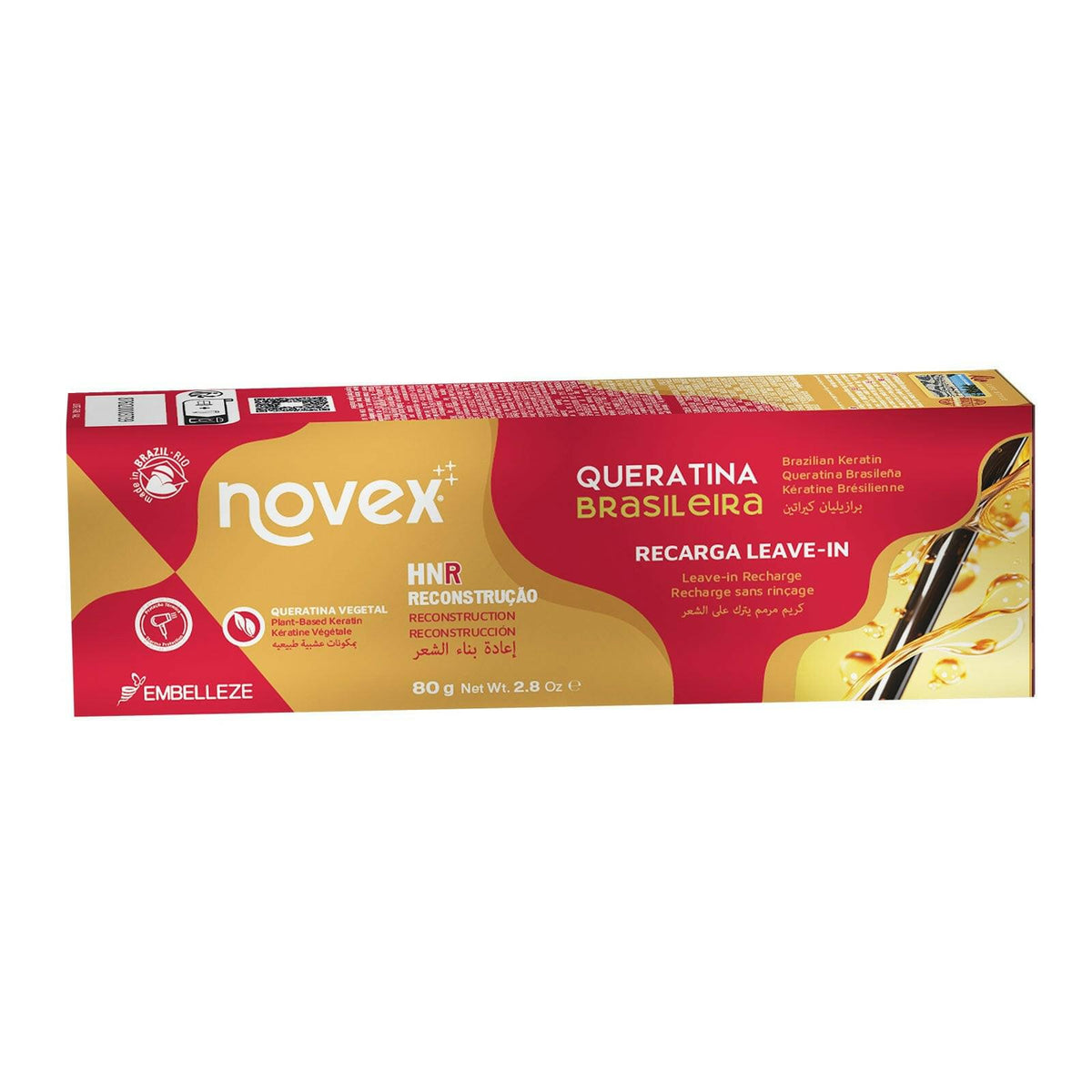 Recarga Novex Queratina Brasileira 80g.