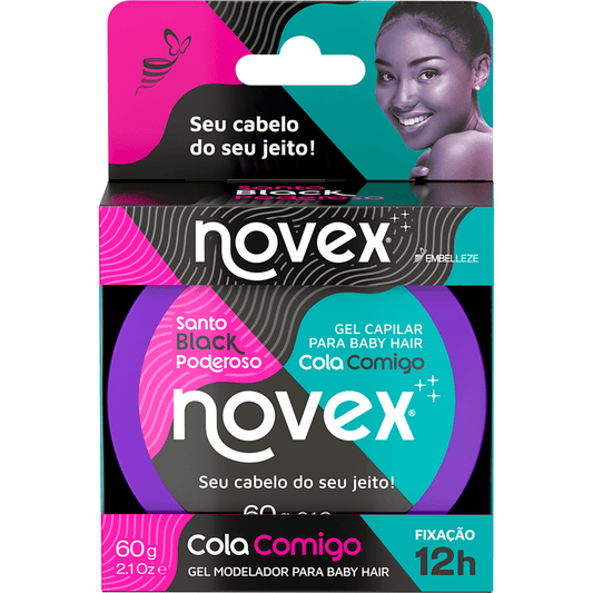 Gel Cola Comigo Novex Santo Black Poderoso 60g.