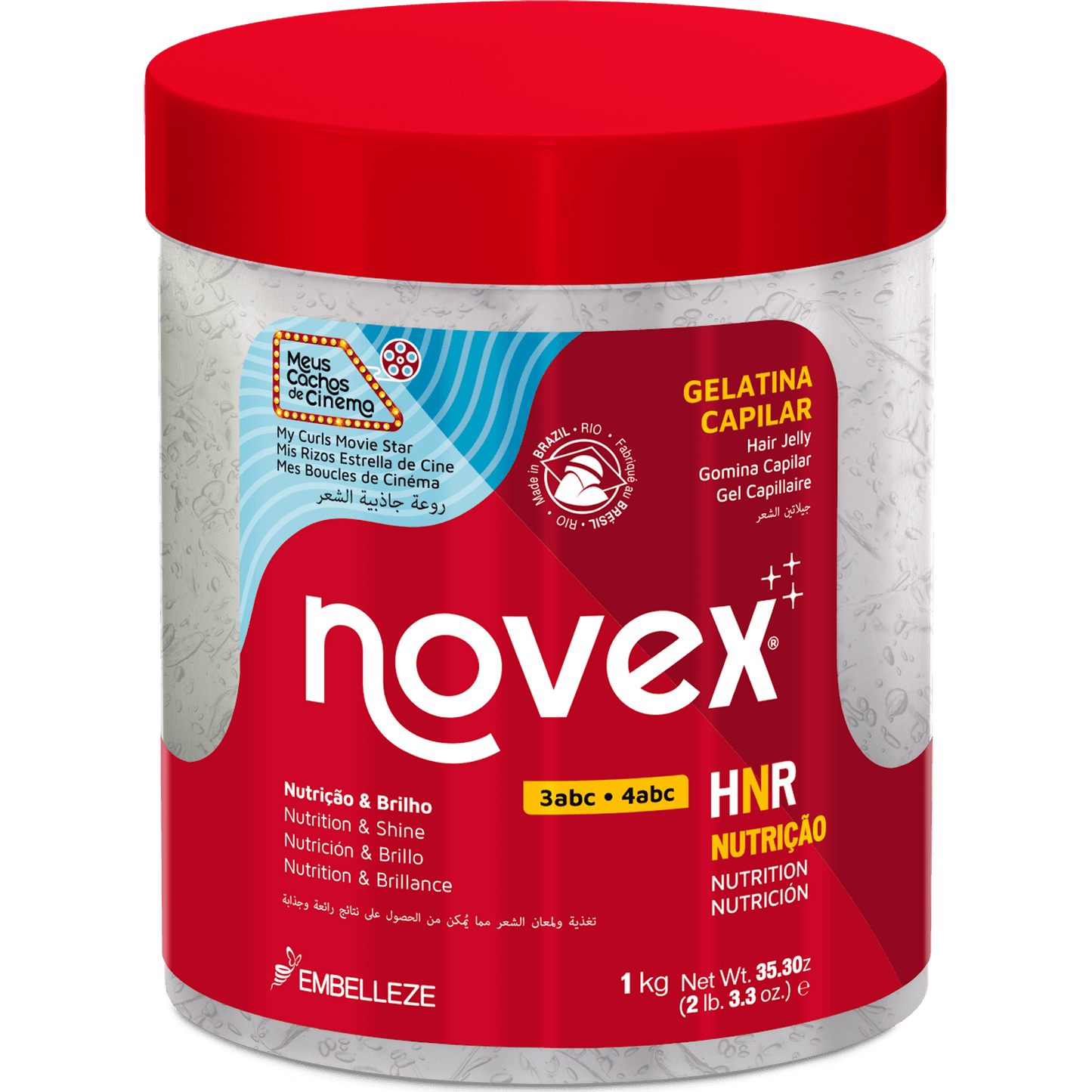 Gelatina Novex Meus Cachos de Cinema Modeladora 1kg.