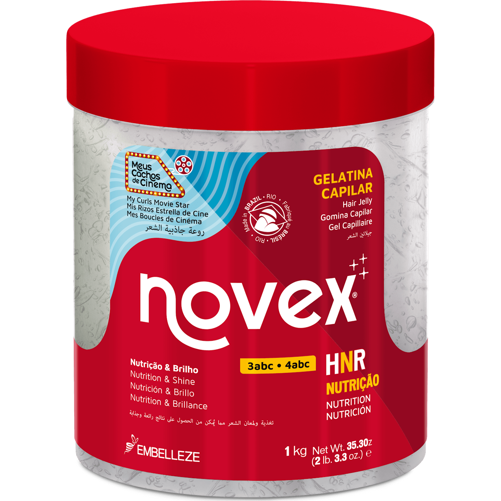 Gelatina Novex Meus Cachos de Cinema Modeladora 1kg.
