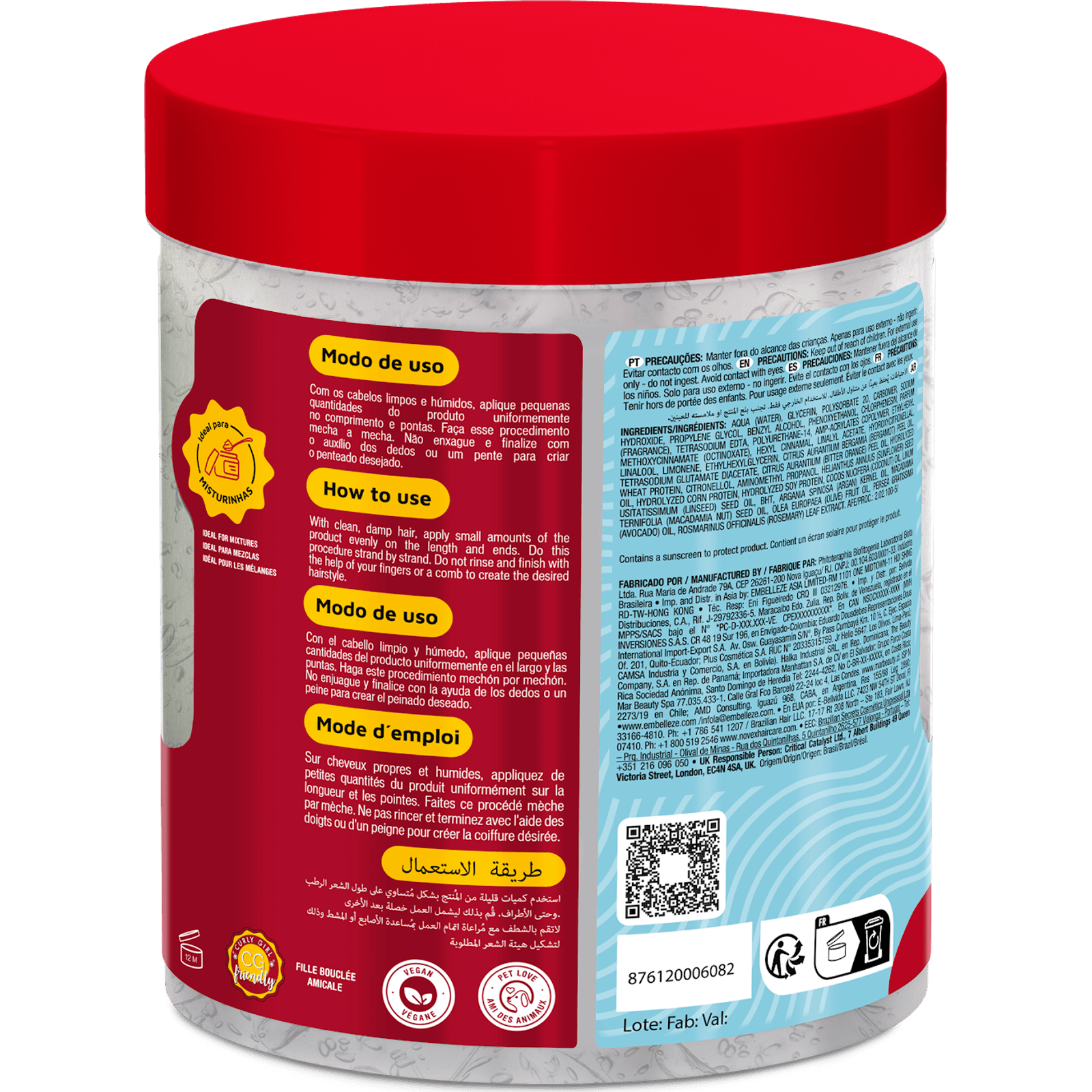 Gelatina Novex Meus Cachos de Cinema Modeladora 1kg.