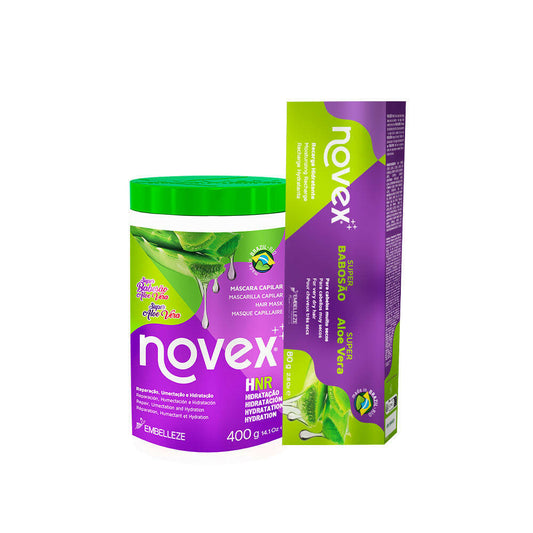 Kit Novex Super Babosão Aloe Vera 400g + Recarga 40g.