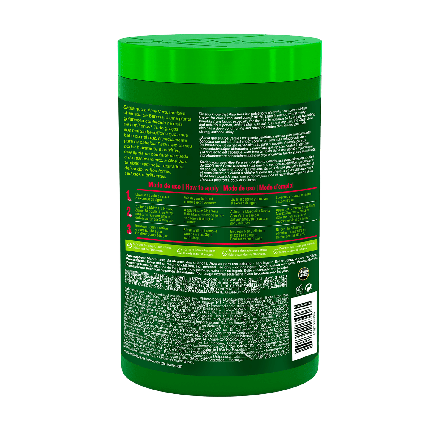 Máscara Capilar Novex Super Babosão Aloe Vera 1kg.