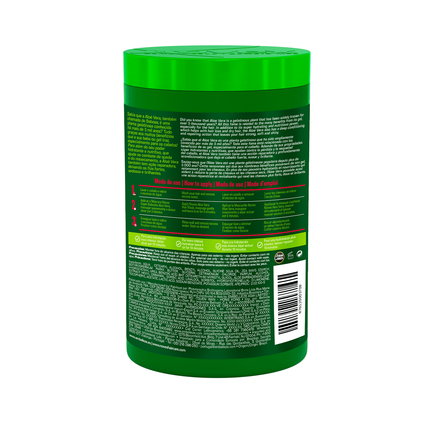 Máscara Capilar Novex Super Babosão Aloe Vera 400g.